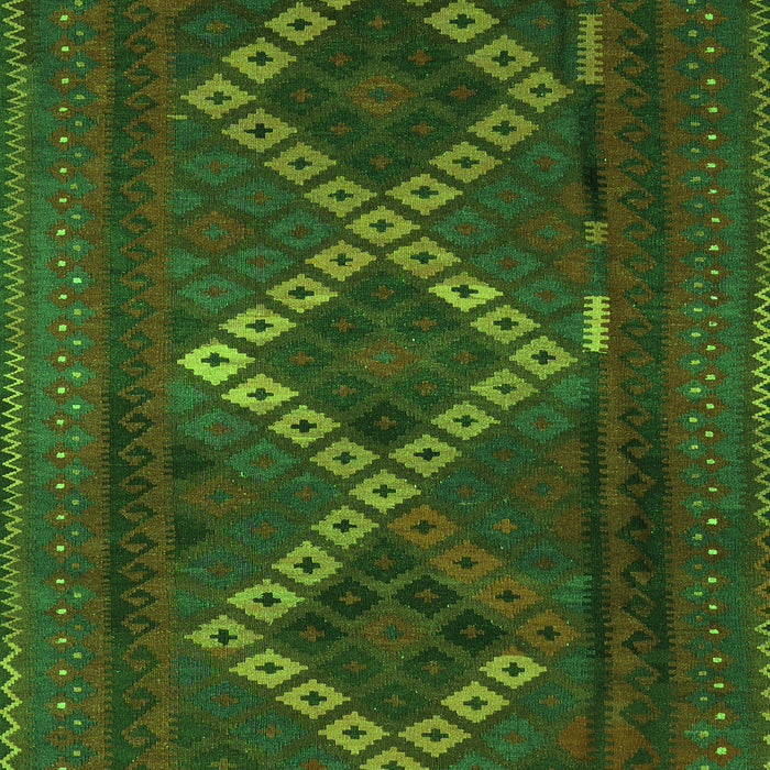 Serging Thickness of Machine Washable Persian Green Traditional Area Rugs, wshtr2722grn