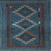 Square Persian Light Blue Traditional Rug, tr2722lblu