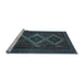 Sideview of Machine Washable Persian Light Blue Traditional Rug, wshtr2722lblu