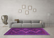 Machine Washable Persian Purple Traditional Area Rugs in a Living Room, wshtr2722pur