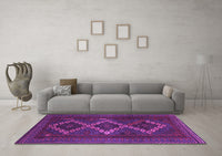 Machine Washable Persian Purple Traditional Rug, wshtr2722pur