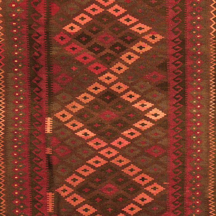 Serging Thickness of Machine Washable Persian Orange Traditional Area Rugs, wshtr2722org
