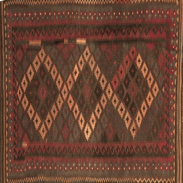 Square Persian Brown Traditional Rug, tr2722brn
