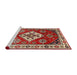 Sideview of Machine Washable Traditional Tomato Red Rug, wshtr2723