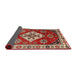 Sideview of Traditional Red Geometric Rug, tr2723