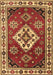 Machine Washable Geometric Brown Traditional Rug, wshtr2723brn