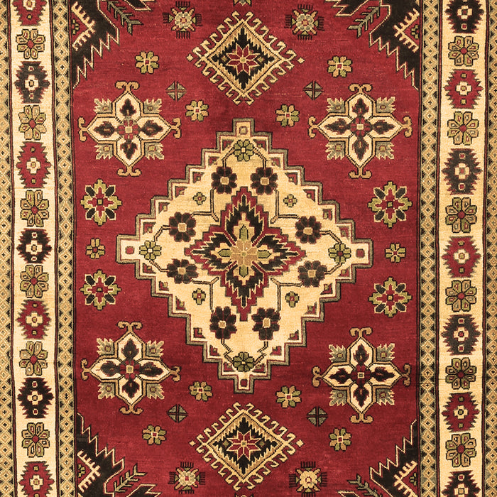 Machine Washable Geometric Brown Traditional Rug, wshtr2723brn