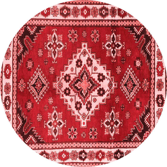 Geometric Red Traditional Rug, tr2723red