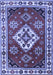 Machine Washable Geometric Blue Traditional Rug, wshtr2723blu