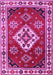 Machine Washable Geometric Pink Traditional Rug, wshtr2723pnk