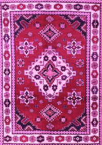 Geometric Pink Traditional Rug, tr2723pnk