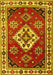 Geometric Yellow Traditional Rug, tr2723yw