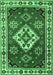 Geometric Emerald Green Traditional Rug, tr2723emgrn