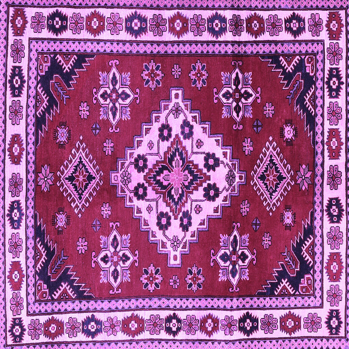 Square Machine Washable Geometric Purple Traditional Area Rugs, wshtr2723pur