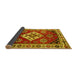 Sideview of Geometric Yellow Traditional Rug, tr2723yw