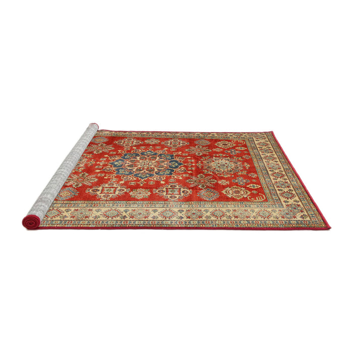 Sideview of Machine Washable Traditional Red Rug, wshtr2724