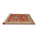 Sideview of Machine Washable Traditional Red Rug, wshtr2724