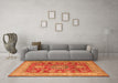 Machine Washable Persian Orange Traditional Area Rugs in a Living Room, wshtr2724org