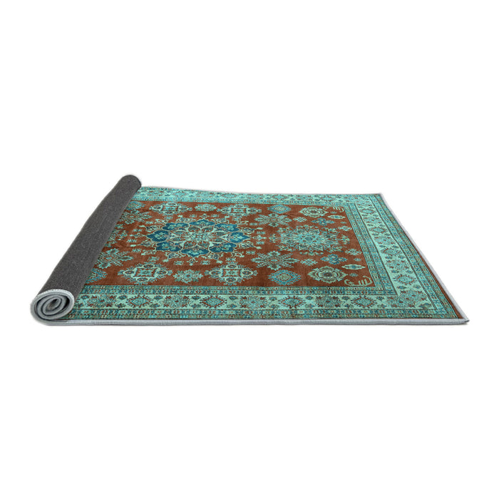 Sideview of Persian Light Blue Traditional Rug, tr2724lblu