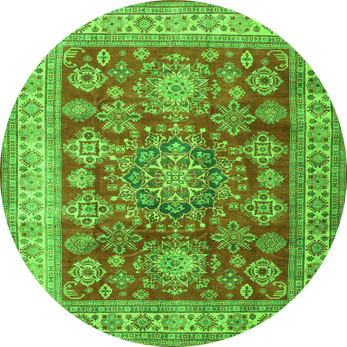 Machine Washable Persian Green Traditional Area Rugs, wshtr2724grn