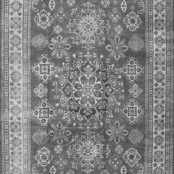Serging Thickness of Machine Washable Persian Gray Traditional Rug, wshtr2724gry