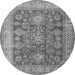 Machine Washable Persian Gray Traditional Rug, wshtr2724gry