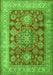 Serging Thickness of Machine Washable Persian Green Traditional Area Rugs, wshtr2724grn