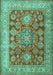 Machine Washable Persian Turquoise Traditional Area Rugs, wshtr2724turq