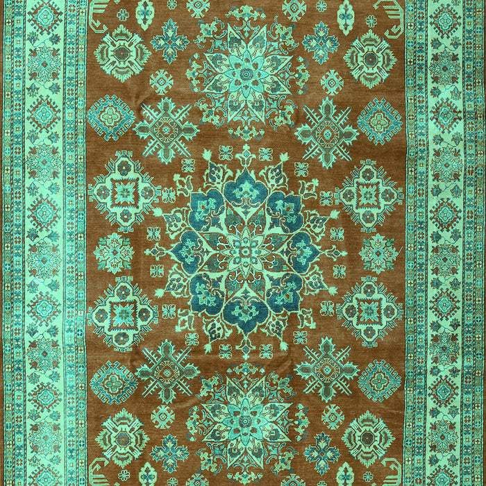 Machine Washable Persian Turquoise Traditional Area Rugs, wshtr2724turq