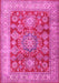 Machine Washable Persian Pink Traditional Rug, wshtr2724pnk