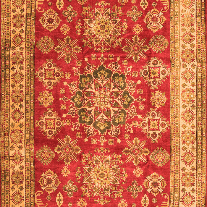 Serging Thickness of Machine Washable Persian Orange Traditional Area Rugs, wshtr2724org