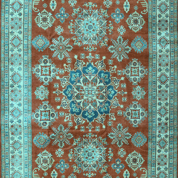 Machine Washable Persian Light Blue Traditional Rug, wshtr2724lblu