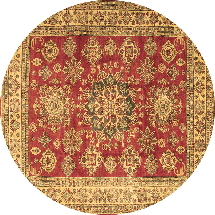 Round Machine Washable Persian Brown Traditional Rug, wshtr2724brn