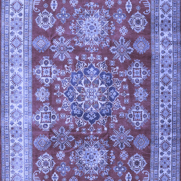 Machine Washable Persian Blue Traditional Rug, wshtr2724blu