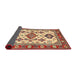 Sideview of Traditional Fire Brick Red Persian Rug, tr2725