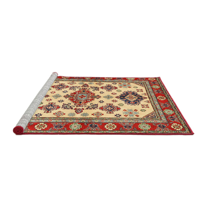 Sideview of Machine Washable Traditional Fire Brick Red Rug, wshtr2725