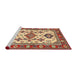 Sideview of Machine Washable Traditional Fire Brick Red Rug, wshtr2725