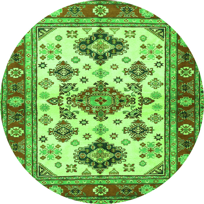 Machine Washable Persian Green Traditional Area Rugs, wshtr2725grn