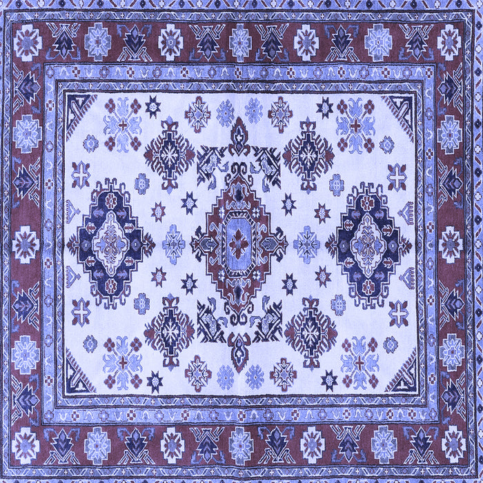 Square Persian Blue Traditional Rug, tr2725blu