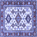 Square Persian Blue Traditional Rug, tr2725blu