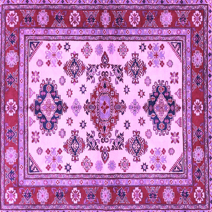 Square Machine Washable Persian Purple Traditional Area Rugs, wshtr2725pur