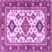 Square Machine Washable Persian Purple Traditional Area Rugs, wshtr2725pur