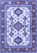 Machine Washable Persian Blue Traditional Rug, wshtr2725blu