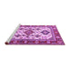 Sideview of Machine Washable Persian Purple Traditional Area Rugs, wshtr2725pur