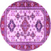 Round Persian Purple Traditional Rug, tr2725pur
