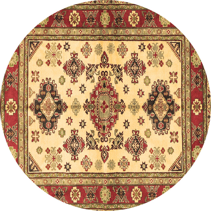 Round Persian Brown Traditional Rug, tr2725brn