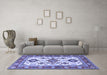 Machine Washable Persian Blue Traditional Rug in a Living Room, wshtr2725blu