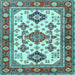 Square Machine Washable Persian Light Blue Traditional Rug, wshtr2725lblu