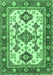 Machine Washable Persian Emerald Green Traditional Area Rugs, wshtr2725emgrn