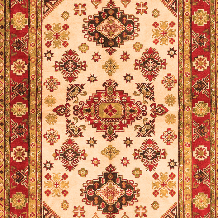 Serging Thickness of Machine Washable Persian Orange Traditional Area Rugs, wshtr2725org
